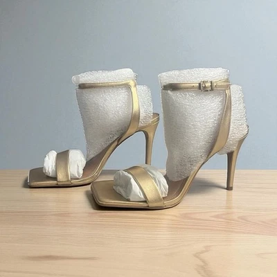 Vince Camuto Women’s Saprenda Gold Ankle Strap Sandals, Size 9M - Image 1 of 4