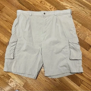 Paradise Coves hellbraune plissierte Cargoshorts aus 100 % Seide für Herren - Größe 42 - sehr guter Zustand - Bild 1 von 9