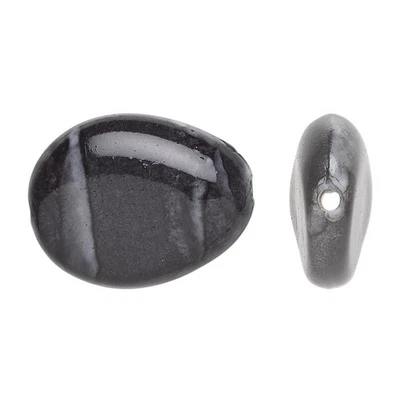 Cuentas acrílicas en lágrima infladas acuarela gris blanca Y2K vintage años 90 8 piezas Foto 1 de 2