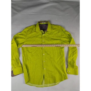 Bugatchi Shaped Fit Long Sleeve Button Down Shirt, Floral Trim - Mens - Picture 1 of 4