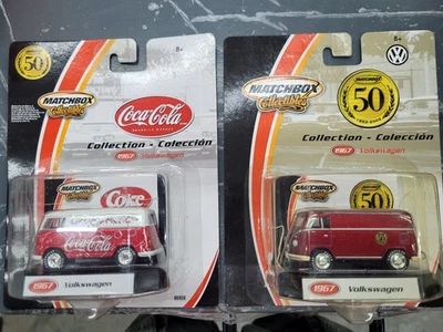 Matchbox Collection 50th 2001  Coca Cola 1967 Volkswagen Buses Set Of 2 - Image 1 of 4