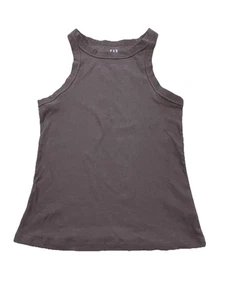 Camiseta sin mangas acanalada cuello alto marrón chocolate GAP talla mediana nueva con etiquetas - Imagen 1 de 9