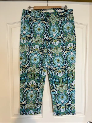 Jones New York Jeans Chelsea укороченные капри с манжетами 12 цветочный узор средняя посадка - Изображение 1 из 4