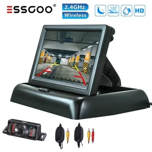 ESSGOO Kabellos Nummernschild Rückfahrkamera mit 4.3" Monitor Funk Einparkhilfe - Bild 1 von 12