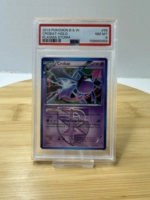 PSA 8 Crobat 55/135 Holo B&W Plasma Storm 2013 Pokemon Card - Image 1 of 4