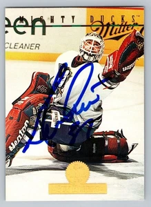 Guy Hebert signierte Anaheim Mighty Ducks Hockey Sammelkarte 1994 Donruss NHL - Bild 1 von 2