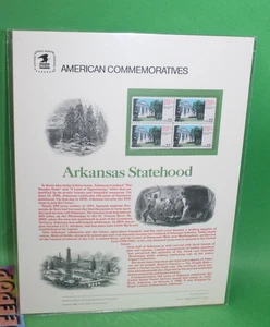 American Commemoratives Arkansas Statehood USPS Stamps Panel 255 January 3, 1986 - Picture 1 of 5