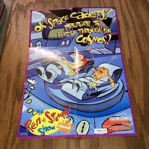 Ren & Stimpy Space Cadet Adventures Poster Nintendo Gameboy 1992 THQ-DMG Japan - Picture 1 of 4