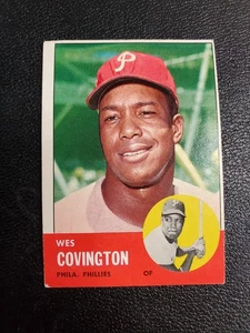 1963 Topps - High # Wes Covington #529 EX tarjeta limpia - Imagen 1 de 3