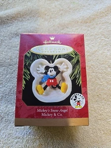 1997 Hallmark Keepsake Ornament Disney Mickey's Snow Angel Mickey & Co NIB   BX6 - Picture 1 of 6