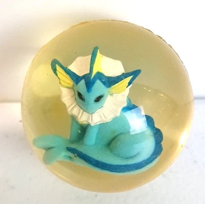 Nintendo Pokemon Power Bouncer Ball Vaporeon Bouncy Super Ball 1999 de colección Foto 1 de 2