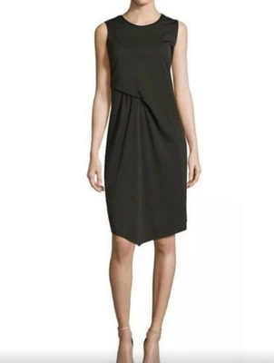 Elie Tahari Black Isolde Asymmetrical Sleeveless Dress Size Small - Image 1 of 4