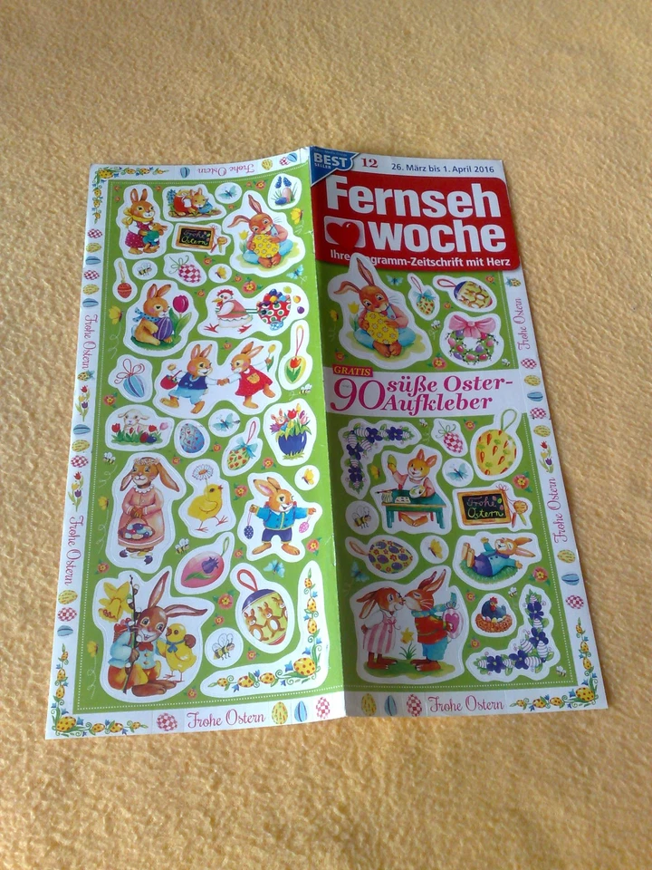 Sticker Sammelsticker Fernsehwoche 90 süße Osteraufkleber Ostern - Bild 1 von 1