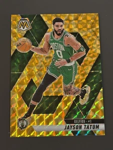 2024-25 Panini Mosaic #188 Jayson Tatum Reactive Yellow Mosaic - Picture 1 of 2