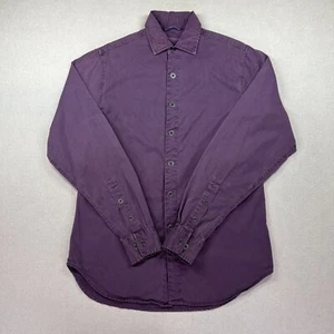 Carbon 2 Cobalt Shirt Mens Sz Small Purple Silk Cotton Blend Long Sleeve Casual - Picture 1 of 13