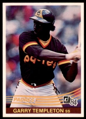 1984 Donruss Garry Templeton . San Diego Padres #185 - Image 1 of 2
