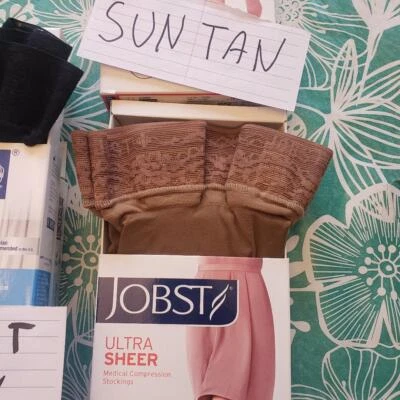 Medias de compresión Jobst Ultra transparentes 15-20 PETITE MUSLO talla color encaje regular Foto 1 de 4