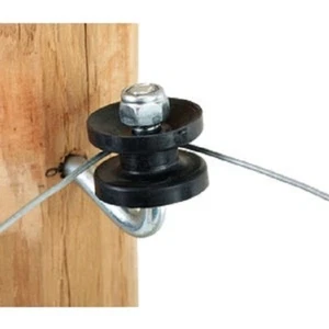 24-Dare Corner Black Hi-Carbon Steel Bracket Wood Post Electric Fence Insulator - Picture 1 of 1