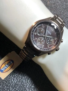Fossil Flight Chronograph Stainless 38mm Brown Watch CH-2811 WR100M - Picture 1 of 21