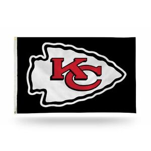 3x5 outdoor Flag - NFL Football - Kansas City Chiefs (Black)
