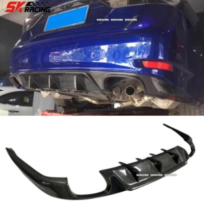 Labio de parachoques trasero de fibra de carbono real para LEXUS GS F GS200T GS300 GS350 GS450H 16-20 Foto 1 de 4