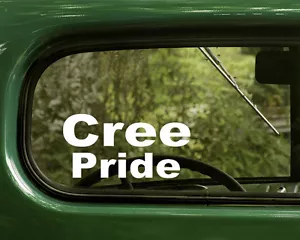 2 CREE PRIDE STICKERs Native American Decal for Car Truck Laptop Window Bumper - Picture 1 of 1