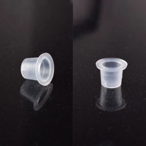 100pcs Plastic pigment Cups Caps Tattoo Ink Holder Permanent Makeup Supplies - Picture 1 of 7