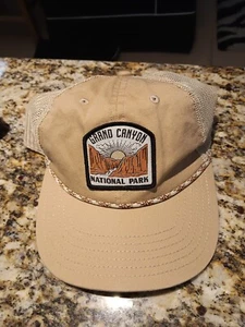MAD ENGINE MEN'S GRAND CANYON NATIONAL PARK KHAKI BEIGE TAN MESH HAT OSFA NWT - Picture 1 of 4