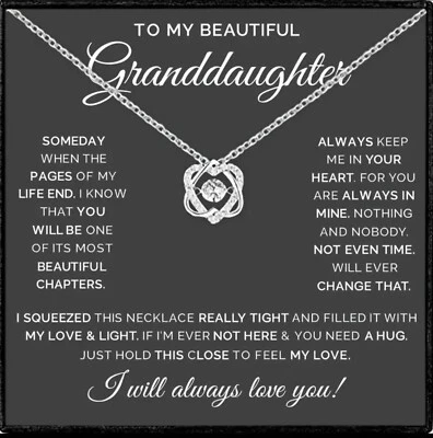 To My Granddaughter Necklace, Christmas Birthday Gift For Granddaughter - Image 1 of 4