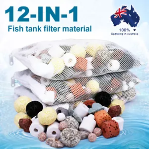 12in1 Ceramic Bio Ball Filter Media Biological Rings for Aquarium Fish Tank Pond - Picture 1 of 6