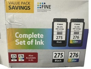 Cartucce di inchiostro Canon PG-275 + CL-276 Value Pack PIXMA TS3520 TS3522 TR4720 3520 - Foto 1 di 3