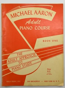 Michael Aaron Adulto Piano Curso Libro Uno 1 Piano Estudio Molinos Música Método Hoja - Imagen 1 de 8
