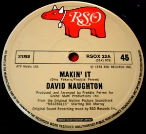 David Naughton Makin' It 12" UK ORIG 1978 RSO RSOX 32 Disco VINYL - Imagen 1 de 3