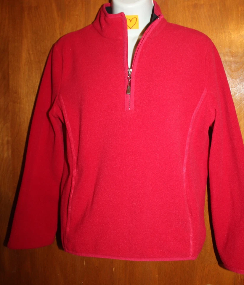 PETITE SOPHISTICATE Petite JERSEY POLAR PEQUEÑO (Rojo 1/4 Cremallera) Usado en Excelente Condición Foto 1 de 1