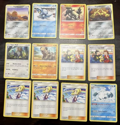 2018 Lot of 12 Pokemon Ultra Prism Rare Common Uncommon Cards Non Holo TCG - Image 1 of 4