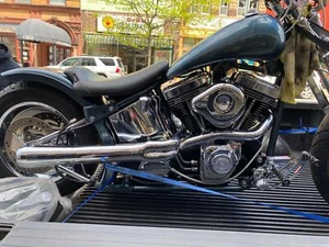 2 en 1 escopeta de escape Zilla Harley Softail Chopper 1984-06 cromada punta de billete - Imagen 1 de 11