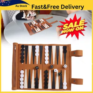 Backgammon Board Game Kit Travel Portable Roll Up Backgammon Board Game Set AU - Picture 1 of 14