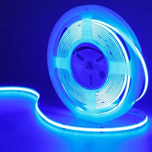 Blue DC12V 24V LED Tape Flexible COB LED Strip Lights For Cabinet Home Boat Car - Picture 1 of 13