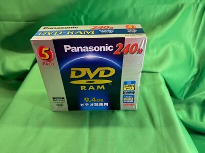 5 PACK -*NEW/SEALED* Panasonic DVD-RAM Double-Sided Rewritable  9.4GB LM-AD240P5 - Image 1 of 4