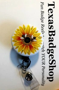 Simply Cute Sunflower and Bees (Garden) Retractable Reel ID Badge Holder - Picture 1 of 3