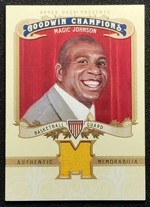 Magic Johnson Game Used Patch 2012 Goodwin Champions Memorabilia HOF Lakers - Picture 1 of 2