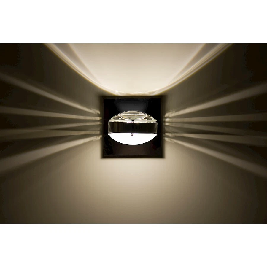 Besa Lighting Optos 1 Light LED Sconce, Chrome/Clear/Frost - OPTOS1W-CLFR-LED-CR - Image 1 of 1