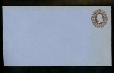 US Postal Stationery U192b Mint Envelope Entire 10c Red Brown on Blue Jefferson - Image 1 of 2