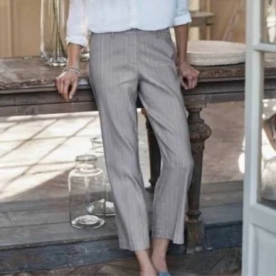 NWOT J. Jill Linen Stretch Crop Pants 14P - Image 1 of 4