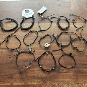 Pura Vida Black Bracelet Lot (13) PV1 - Picture 1 of 14