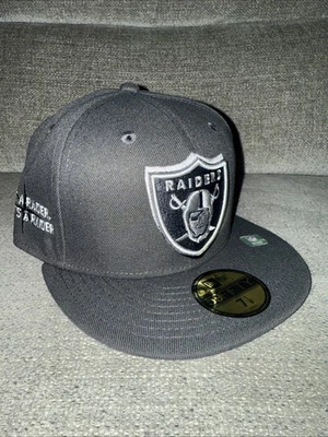 New Era Oakland Raiders 59FIFTY 2024 Draft Hat Always A Raider Talla 7 1/8 Gris Foto 1 de 4