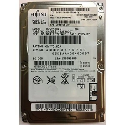 Fujitsu MHV2120AH 120 GB 8MB 5400 RPM IDE/PATA 2.5" Internal Laptop Hard Drive - Image 1 of 2