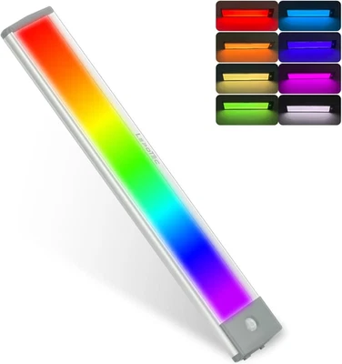 Luce Armadio LED Ricaricabile Da RGB Colore Con Sensore Di Movimento, 8 Di Color - Immagine 1 di 4