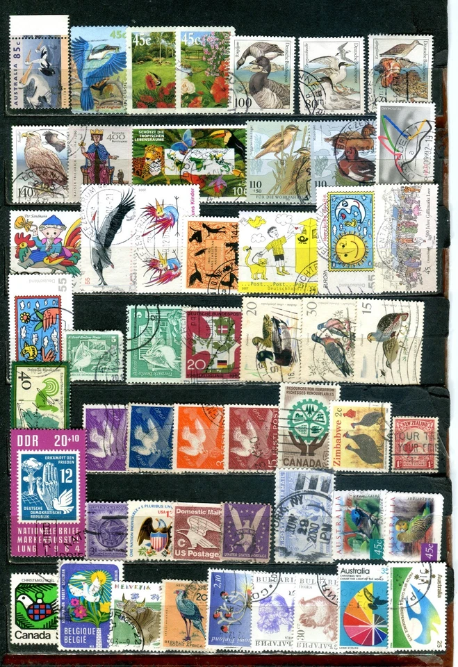 Z_158_2 Birds FAUNA 44张二手邮票 — 第 1/1 张图片