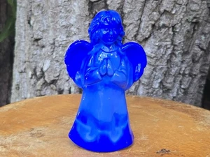 Vintage☆Fenton☆ Guardian Angel☆Periwinkle Blue SWIRL~ Carnival Glass☆ - Picture 1 of 18